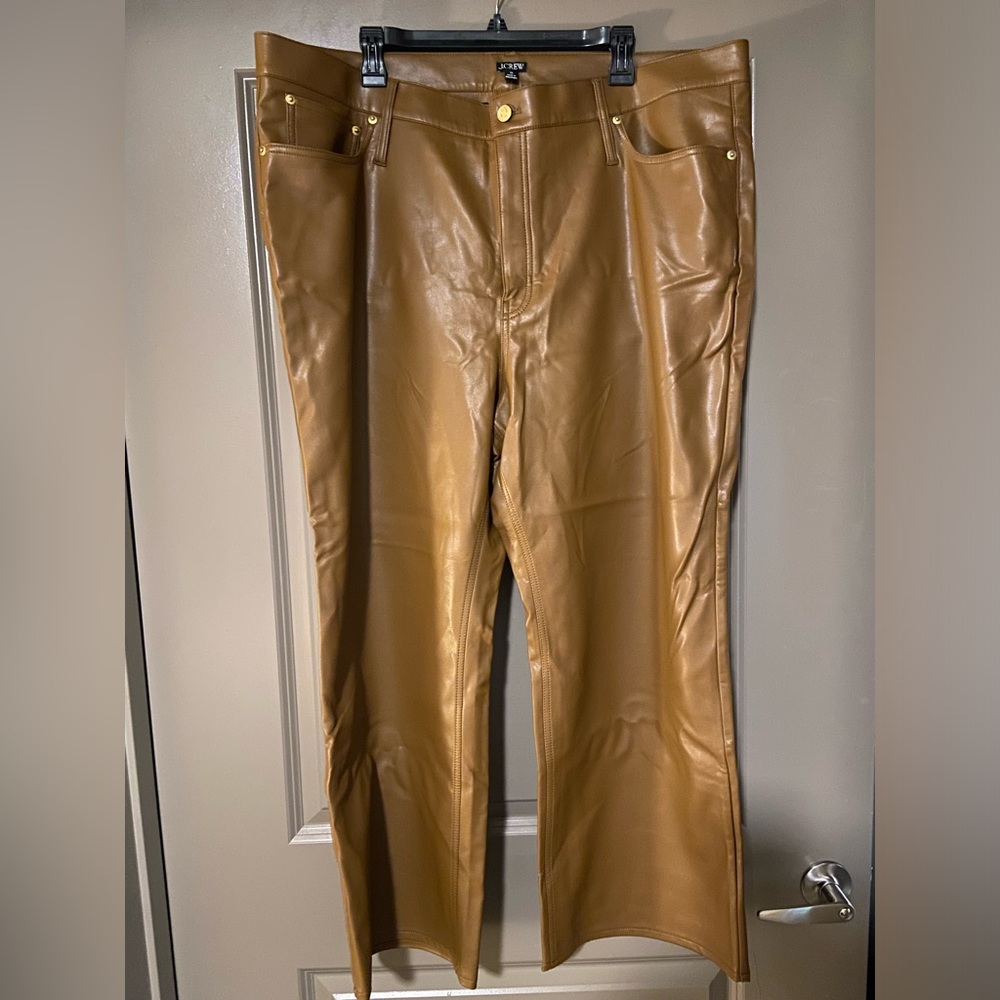 J. Crew faux leather cropped pants!